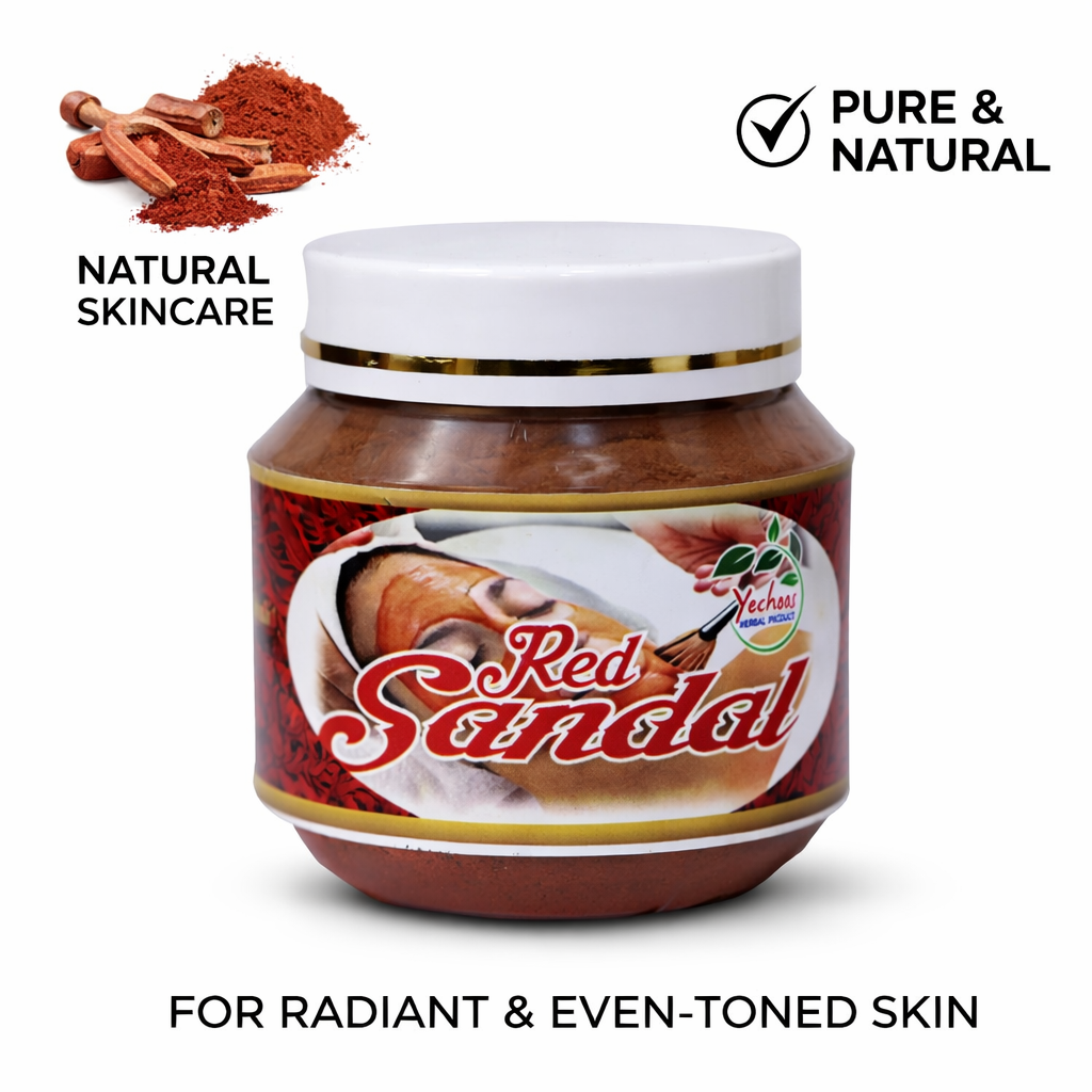 Yechoos Herbals Red Sandal Powder – Natural Skin Brightening Face Pack